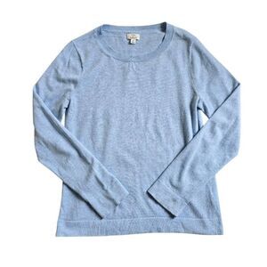 J. Crew Teddie Sweater Women's Medium Blue Knit Long Sleeve Thermal‎ Gorpcore